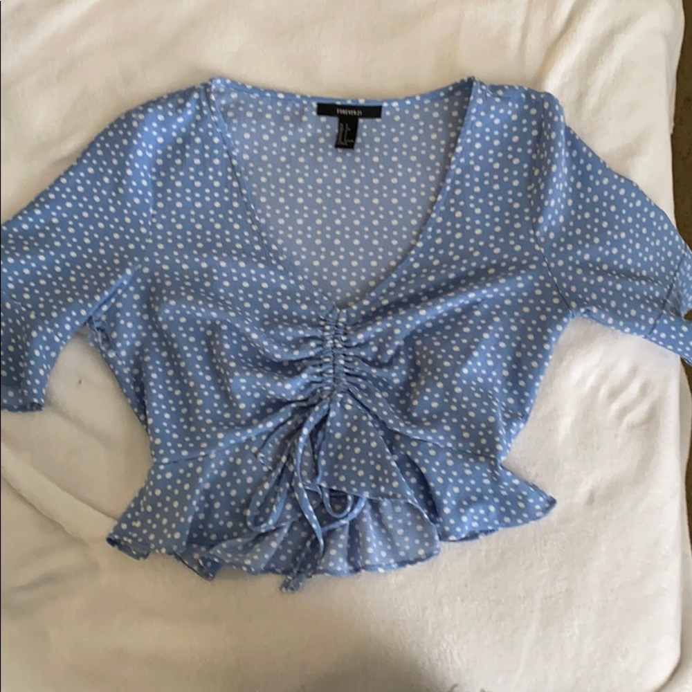 baby blue blouse